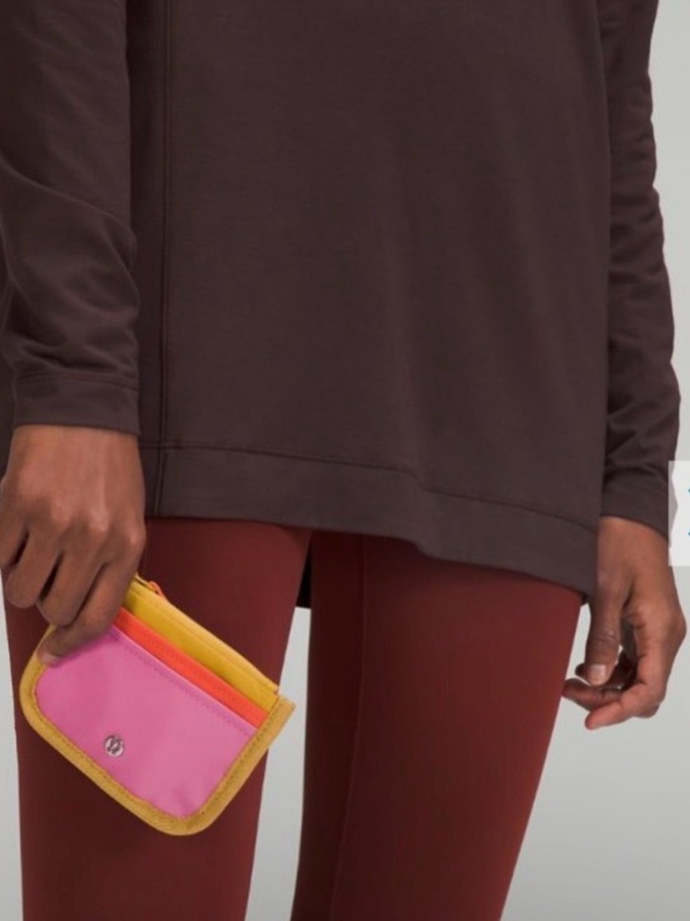 •LULULEMON• True Identity Card Case Wallet Pink Blossom/Warm Coral/Parachute